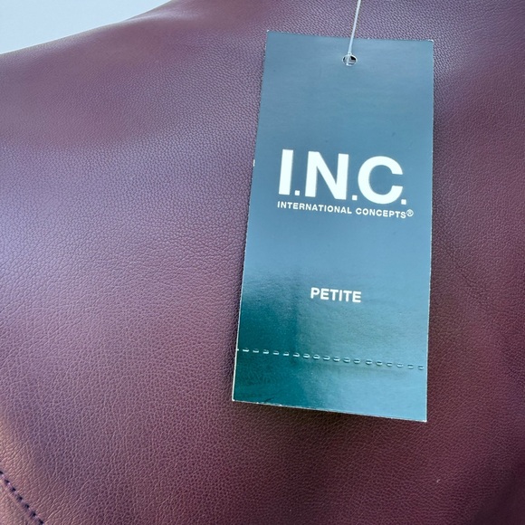 International Concepts / INC Women’s Faux Leather Panel Midi Dress SZ 10 Petite - Picture 12 of 17